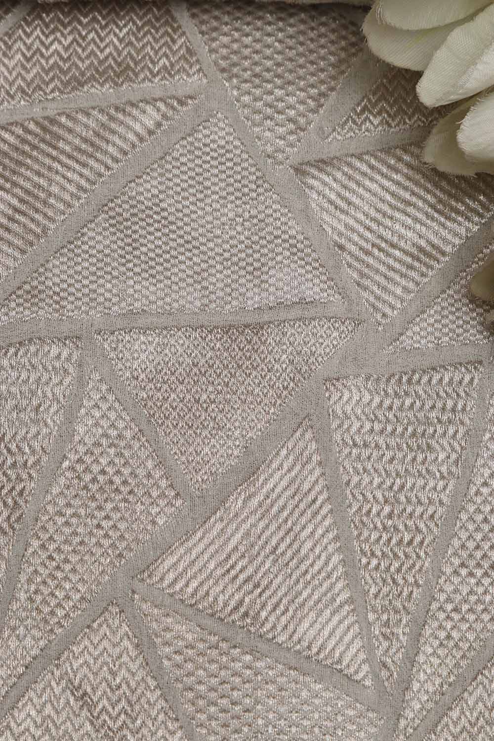 Dyeable Banarasi Georgette Geometric Design Fabric ( 2.5 Mtr ) - Luxurion World