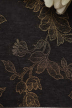 Black Banarasi Cotton Silk Zari Cutwork Fabric ( 2.5 Mtr ) - Luxurion World