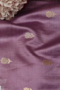 Elegant Purple Banarasi Handloom Chiniya Silk Fabric ( 2.5 Mtr ) - Luxurion World
