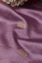 Elegant Purple Banarasi Handloom Chiniya Silk Fabric ( 2.5 Mtr ) - Luxurion World