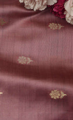 Elegant Pink Banarasi Handloom Chiniya Silk Fabric ( 1Mtr ) Sample - Luxurion World