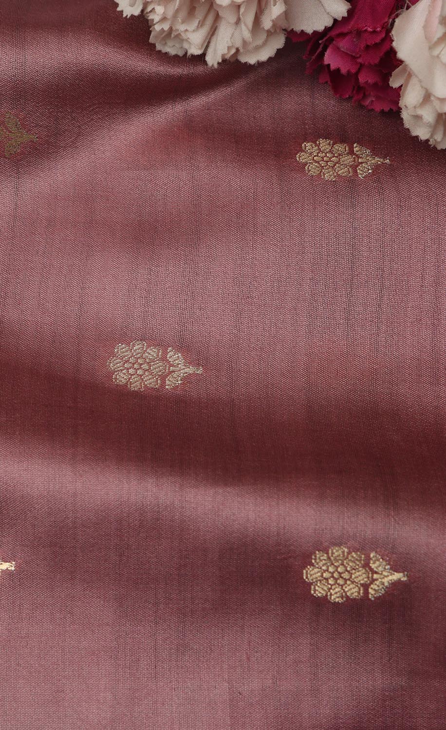 Elegant Pink Banarasi Handloom Chiniya Silk Fabric ( 2.5 Mtr ) - Luxurion World