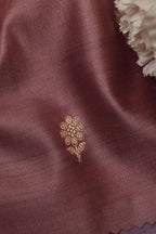 Elegant Pink Banarasi Handloom Chiniya Silk Fabric ( 1Mtr ) Sample - Luxurion World