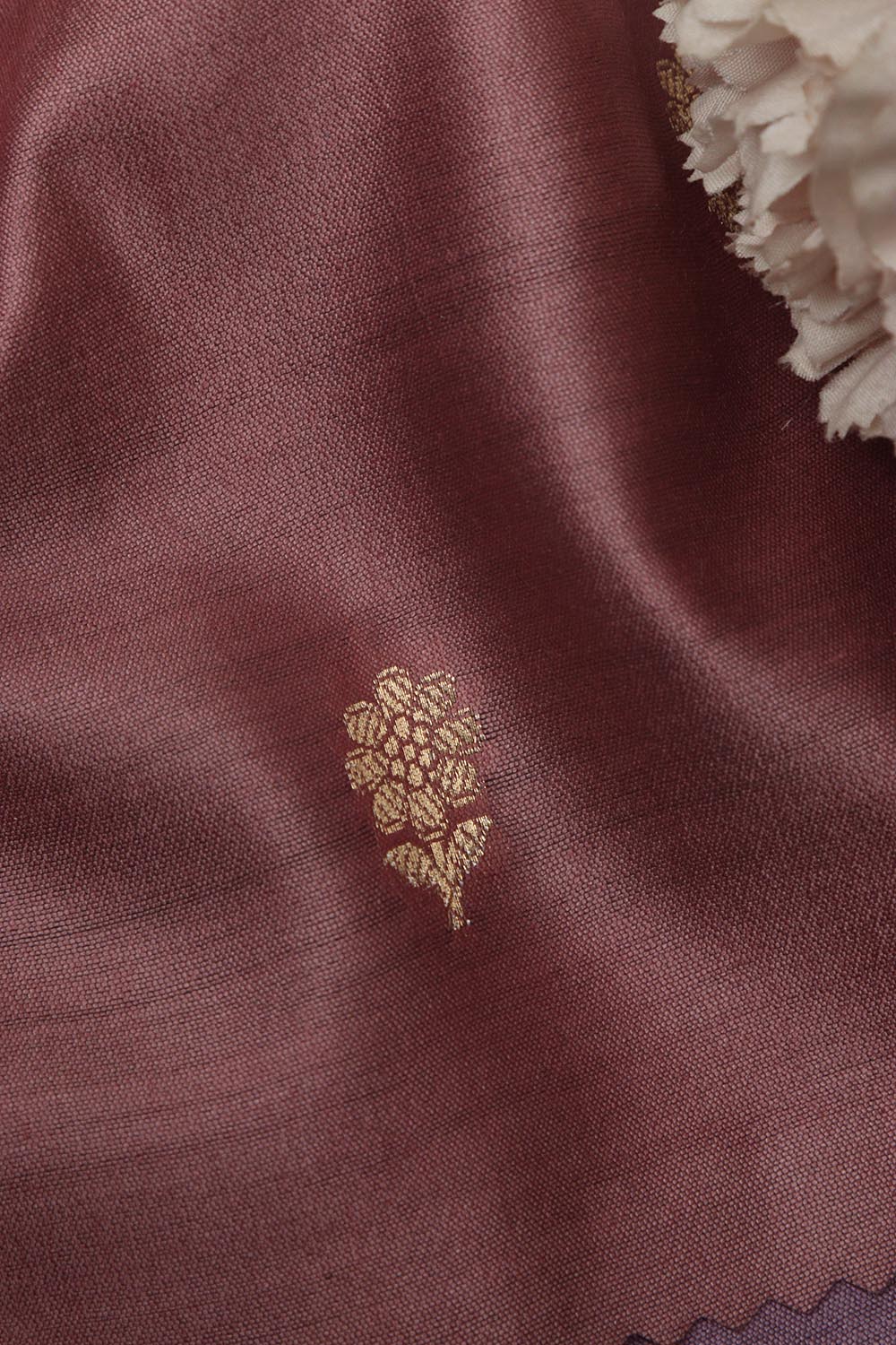 Elegant Pink Banarasi Handloom Chiniya Silk Fabric ( 2.5 Mtr ) - Luxurion World