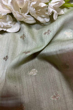 Elegant Pastel Banarasi Handloom Moonga Silk Fabric ( 2.5 Mtr ) - Luxurion World