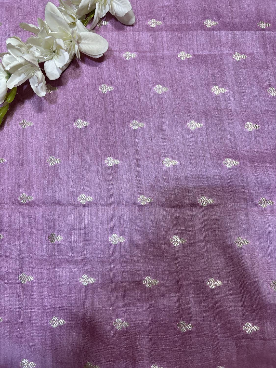Beautiful Pink Banarasi Handloom Moonga Silk Fabric ( 2.5 Mtr ) - Luxurion World