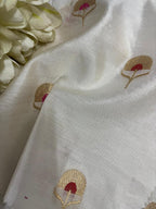Dyeable Banarasi Handloom Chiniya Silk Fabric ( 2.5 Mtr ) - Luxurion World