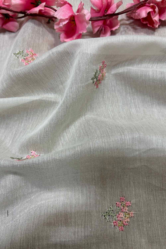 Dyeable Banarasi Handloom Mul Cotton Fabric ( 2.5 Mtr ) - Luxurion World