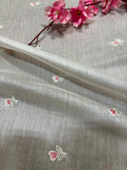 Dyeable Banarasi Handloom Mul Cotton Fabric ( 2.5 Mtr ) - Luxurion World