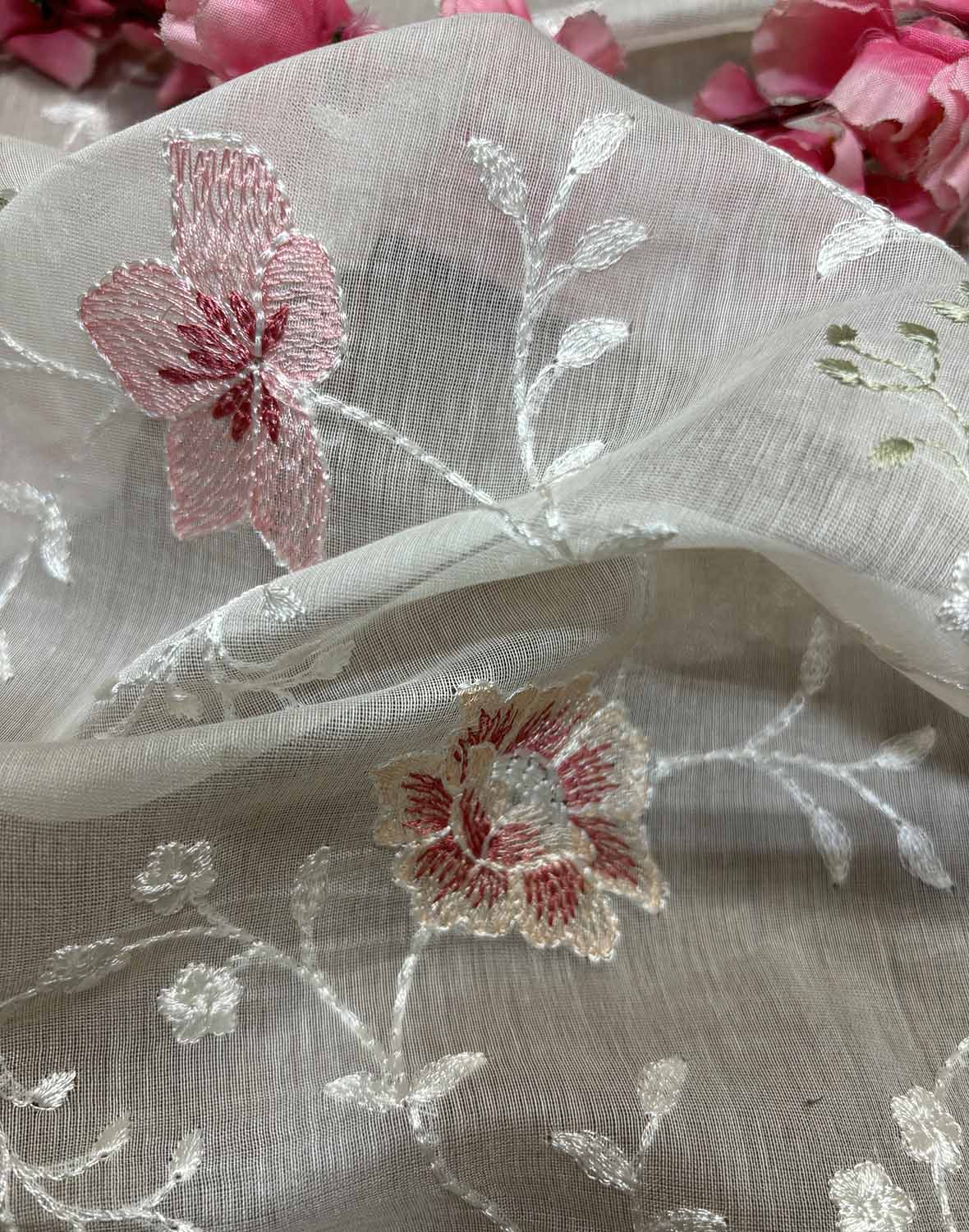 Dyeable Banarasi Handloom Mul Cotton Fabric ( 2.5 Mtr ) - Luxurion World