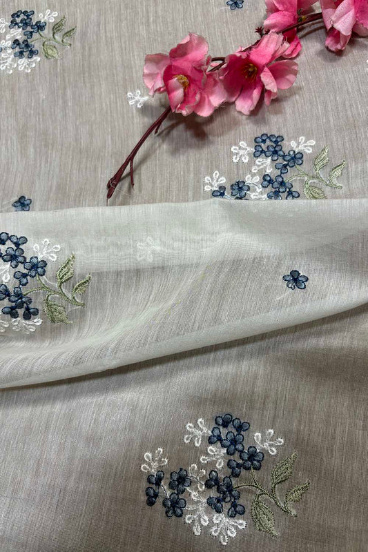 Dyeable Banarasi Handloom Mul Cotton Fabric ( 2.5 Mtr ) - Luxurion World