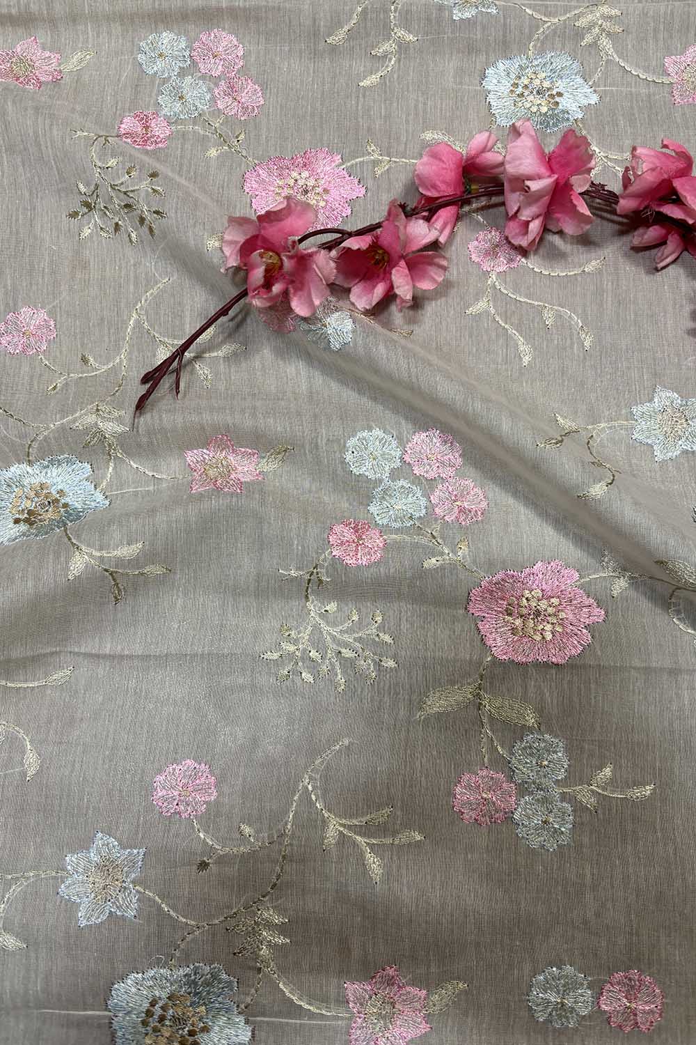 Dyeable Banarasi Handloom Mul Cotton Fabric ( 2.5 Mtr ) - Luxurion World