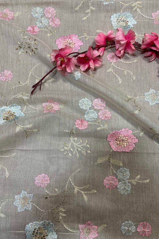 Dyeable Banarasi Handloom Mul Cotton Fabric ( 2.5 Mtr ) - Luxurion World