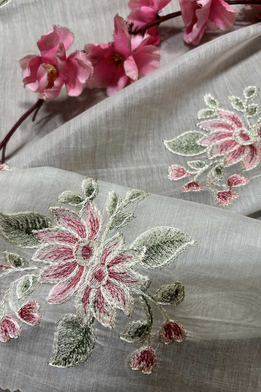 Dyeable Banarasi Handloom Mul Cotton Fabric ( 2.5 Mtr ) - Luxurion World
