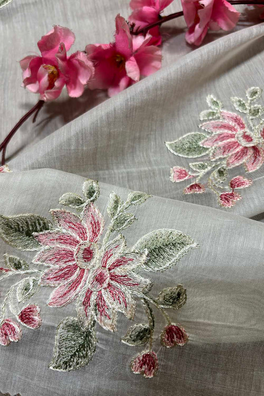 Dyeable Banarasi Handloom Mul Cotton Fabric ( 2.5 Mtr ) - Luxurion World