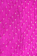 Beautiful Pink Bandhani Gajji Silk Fabric ( 6 Mtr ) - Luxurion World