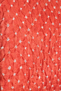 Elegant Orange Bandhani Gajji Silk Fabric ( 6 Mtr ) - Luxurion World