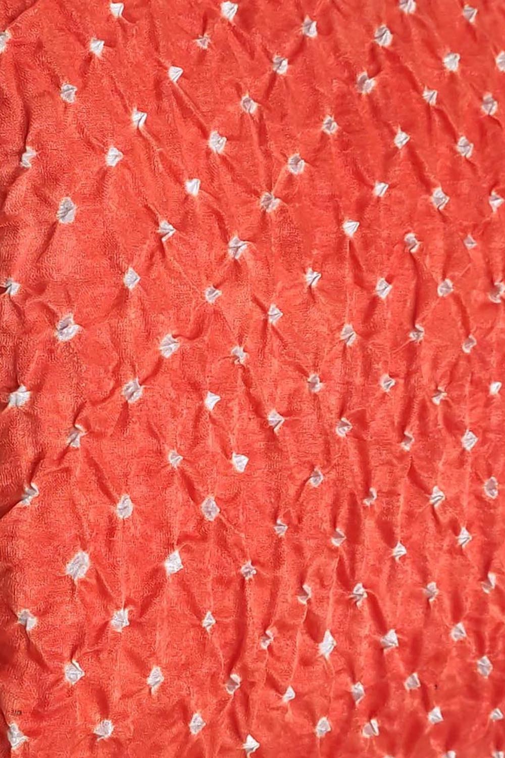 Elegant Orange Bandhani Gajji Silk Fabric ( 6 Mtr ) - Luxurion World