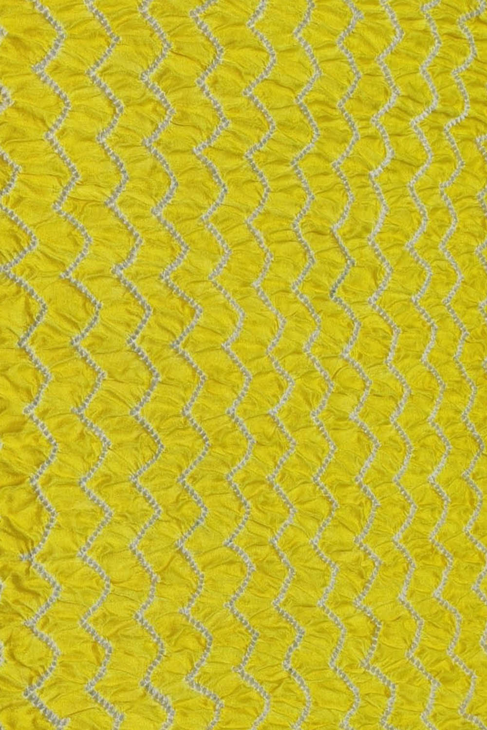 Yellow Bandhani Gajji Silk Fabric - Vibrant and Luxurious ( 6 Mtr ) - Luxurion World
