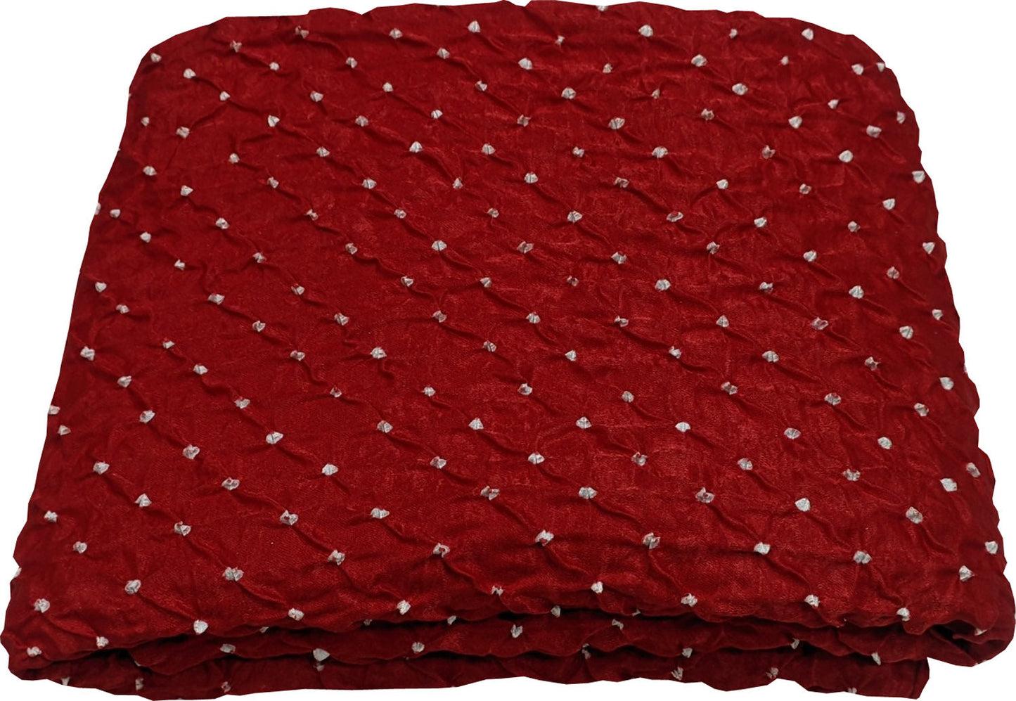 Elegant Maroon Bandhani Gajji Silk Fabric ( 6 Mtr ) - Luxurion World