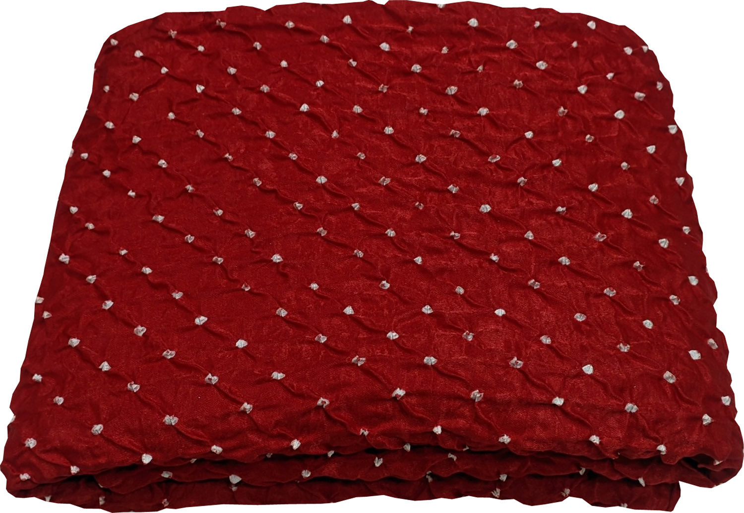 Elegant Maroon Bandhani Gajji Silk Fabric ( 6 Mtr ) - Luxurion World