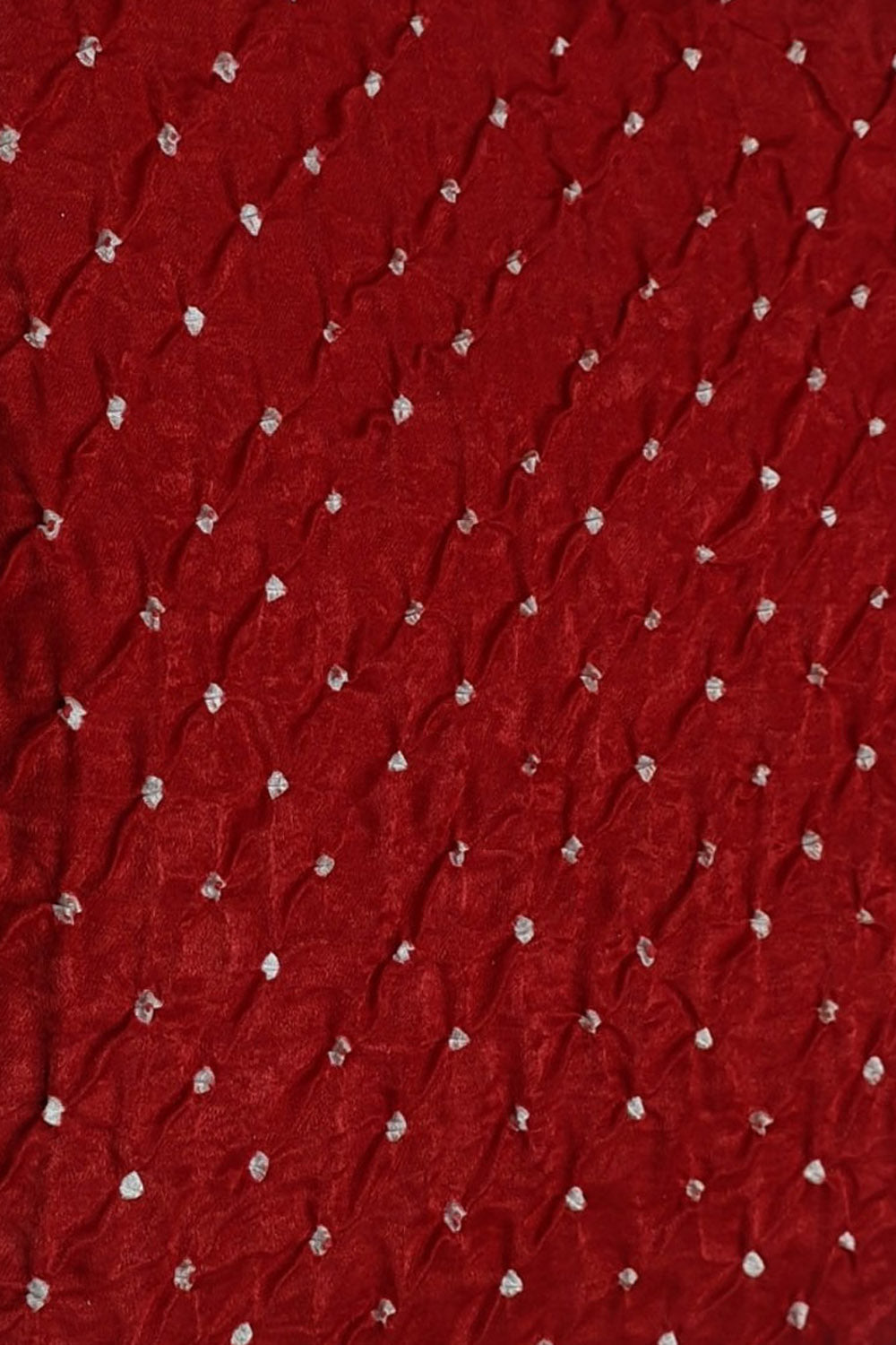 Elegant Maroon Bandhani Gajji Silk Fabric ( 6 Mtr ) - Luxurion World