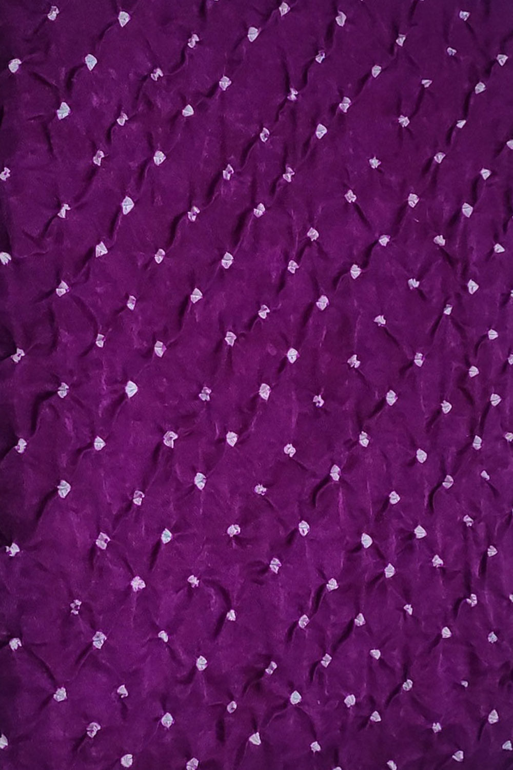 Exquisite Purple Bandhani Gajji Silk Fabric ( 6 Mtr ) - Luxurion World