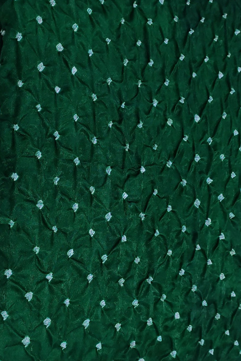 Green Bandhani Gajji Silk Fabric - Pure Elegance ( 6 Mtr ) - Luxurion World