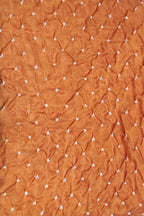 Vibrant Orange Bandhani Gajji Silk Fabric ( 6 Mtr ) - Luxurion World