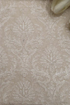 Dyeable Chikankari Embroidered Silk Fabric ( 2.5 Mtr ) - Luxurion World