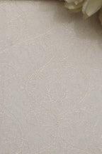 Dyeable Chikankari Embroidered Silk Fabric ( 2.5 Mtr ) - Luxurion World