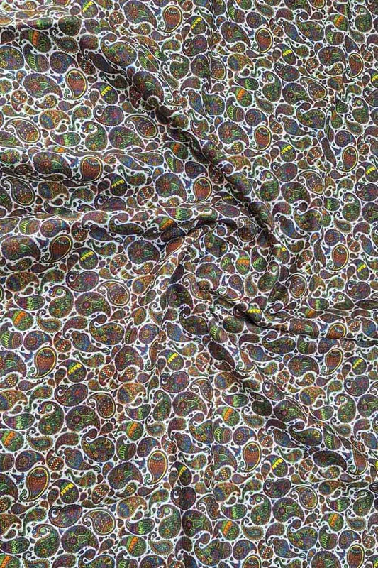 Vibrant Multicolor Digital Printed Pure Linen Fabric for Fashionable Attire - Luxurion World