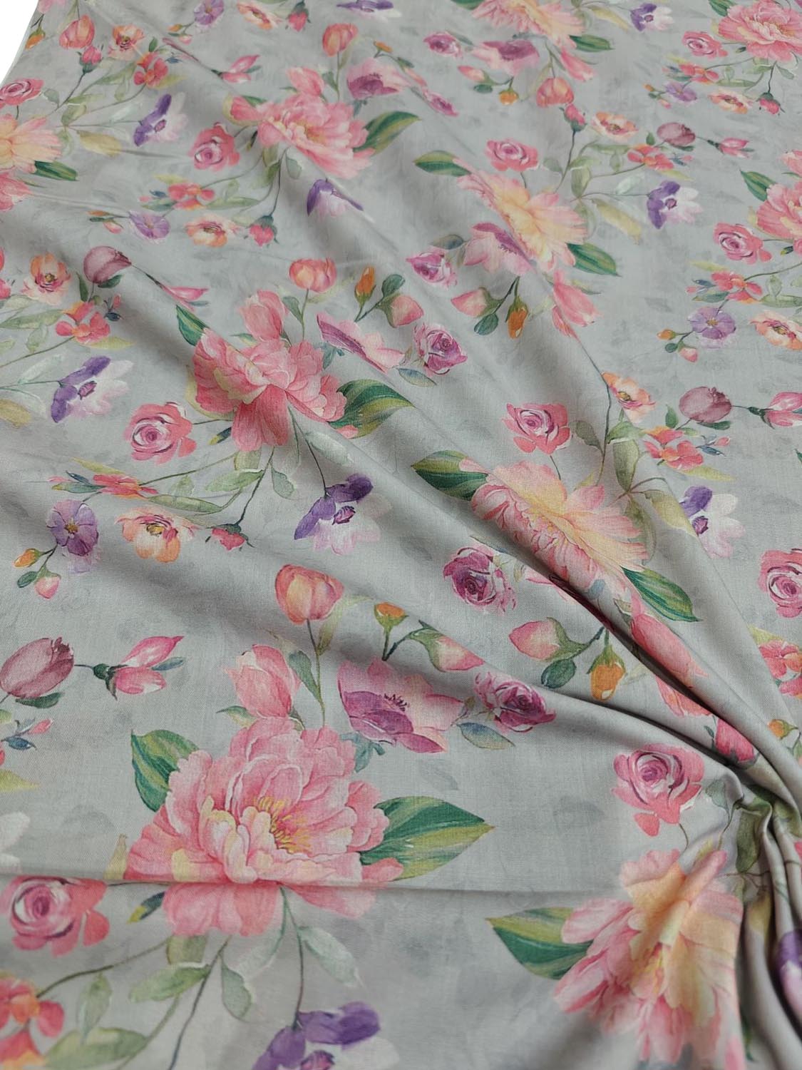 Grey Digital Cotton Fabric: Stylish and Versatile - Luxurion World