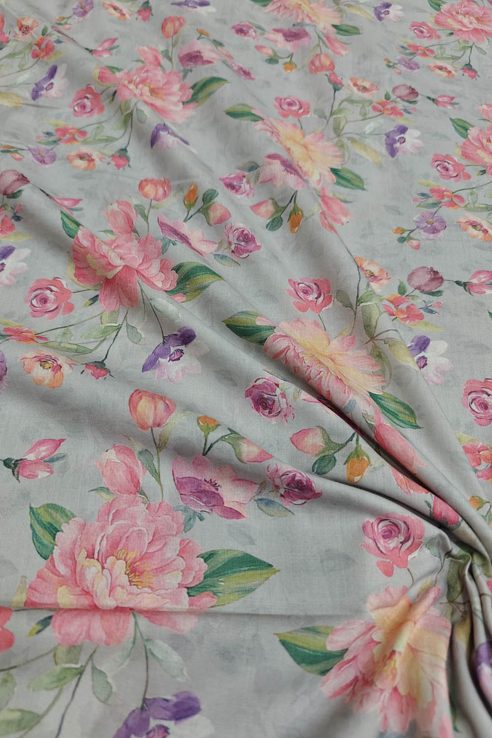 Grey Digital Cotton Fabric: Stylish and Versatile - Luxurion World