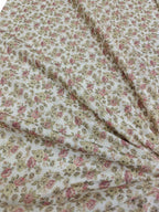 Off White Digital Printed Cotton Fabric - Stylish Designs - Luxurion World
