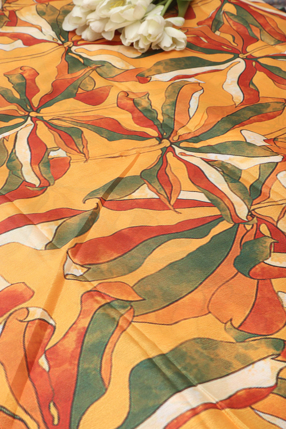 Multicolor Digital Printed Chinon Fabric ( 1 Mtr ) - Luxurion World
