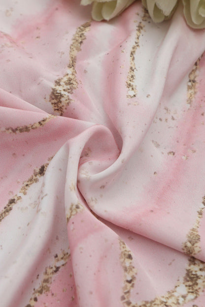 Pretty in Pink: Digital Printed Crepe Fabric ( 1 Mtr ) - Luxurion World