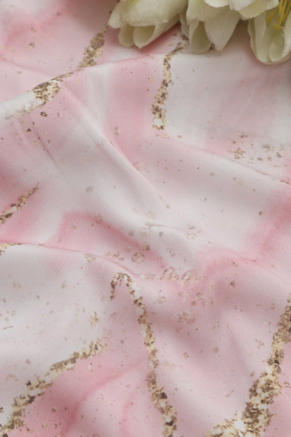 Pretty in Pink: Digital Printed Crepe Fabric ( 1 Mtr ) - Luxurion World