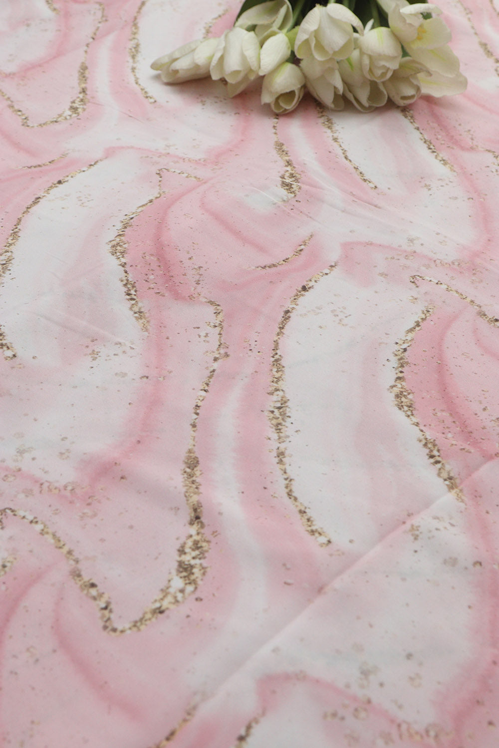 Pretty in Pink: Digital Printed Crepe Fabric ( 1 Mtr ) - Luxurion World