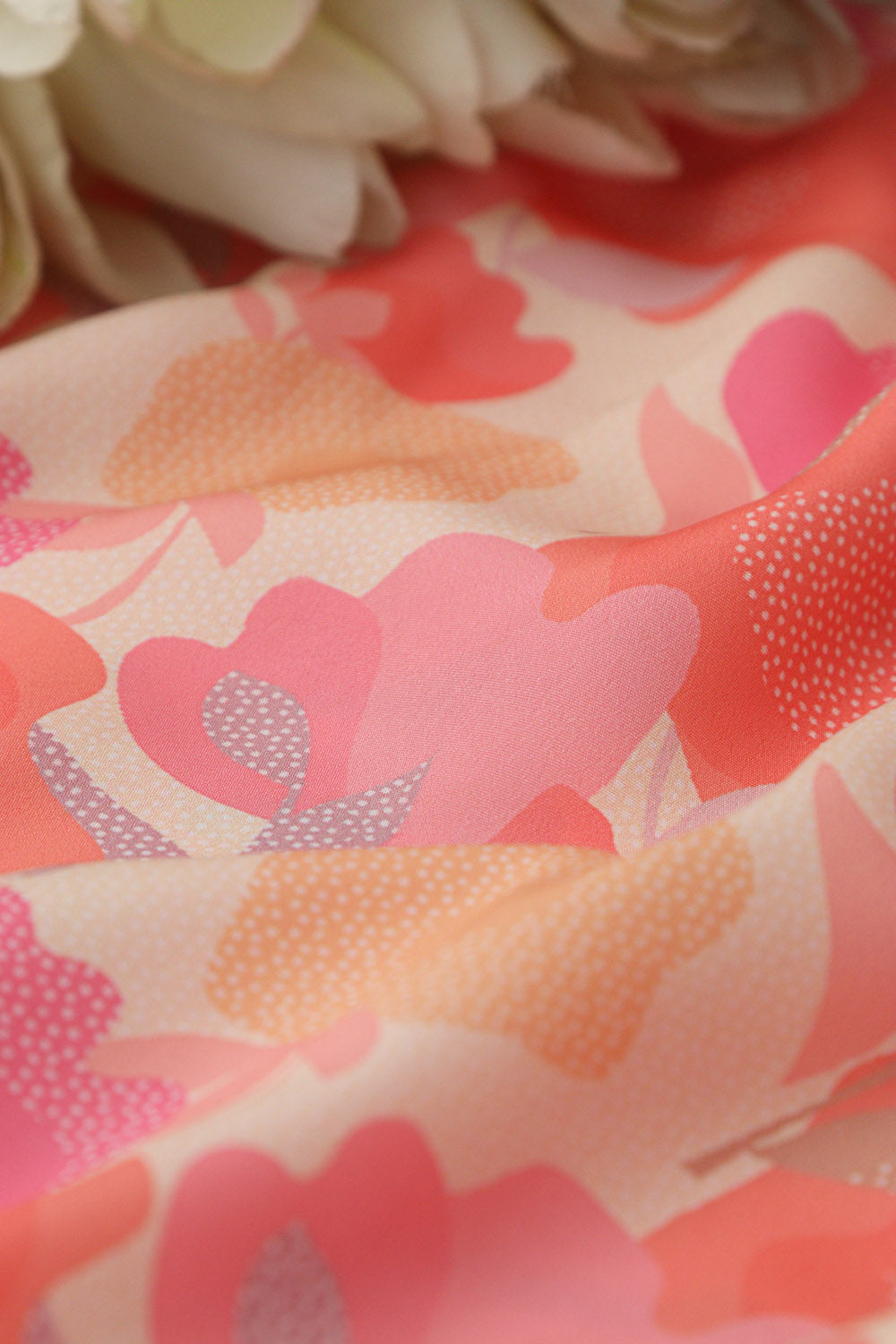 Multicolor Digital Printed Crepe Fabric ( 1 Mtr ) - Luxurion World