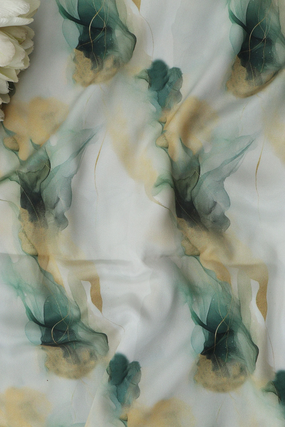 Multicolor Digital Printed Crepe Fabric ( 1 Mtr ) - Luxurion World