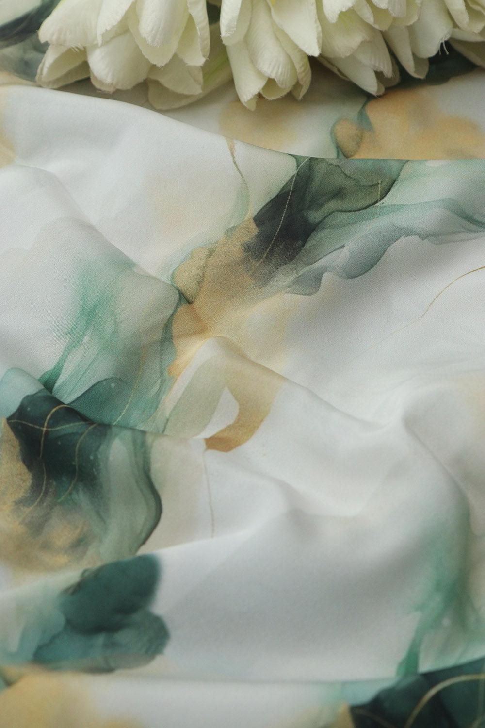 Multicolor Digital Printed Crepe Fabric ( 1 Mtr ) - Luxurion World