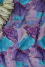 Multicolor Digital Printed Crepe Fabric ( 1 Mtr ) - Luxurion World