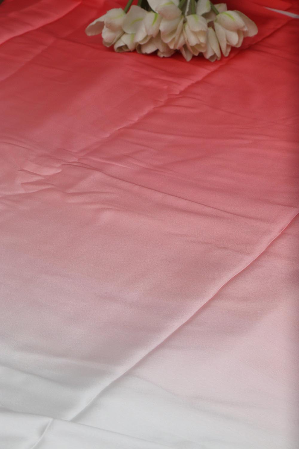 Pretty in Pink: Digital Printed Japan Satin Shaded Fabric ( 1 Mtr ) - Luxurion World