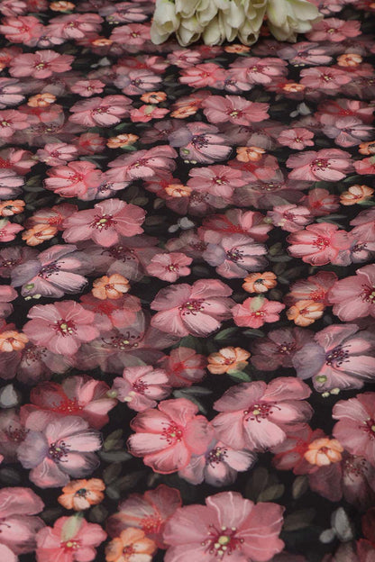 Multicolor Digital Printed Lycra Fabric ( 1 Mtr ) - Luxurion World