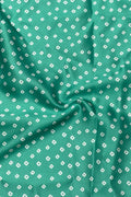 Green Bandhani Design Digital Printed Modal Satin Fabric - Luxurion World