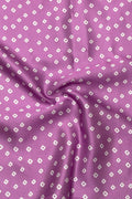 Purple Bandhani Design Digital Printed Modal Satin Fabric - Luxurion World