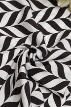 Black Digital Printed Crepe Fabric ( 1 Mtr ) - Luxurion World