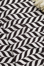 Black Digital Printed Crepe Fabric ( 1 Mtr ) - Luxurion World