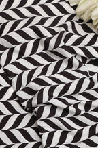Black Digital Printed Crepe Fabric ( 1 Mtr ) - Luxurion World